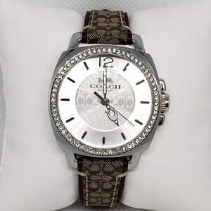 Coach Signature Boyfriend Watch Khaki/Burgundy